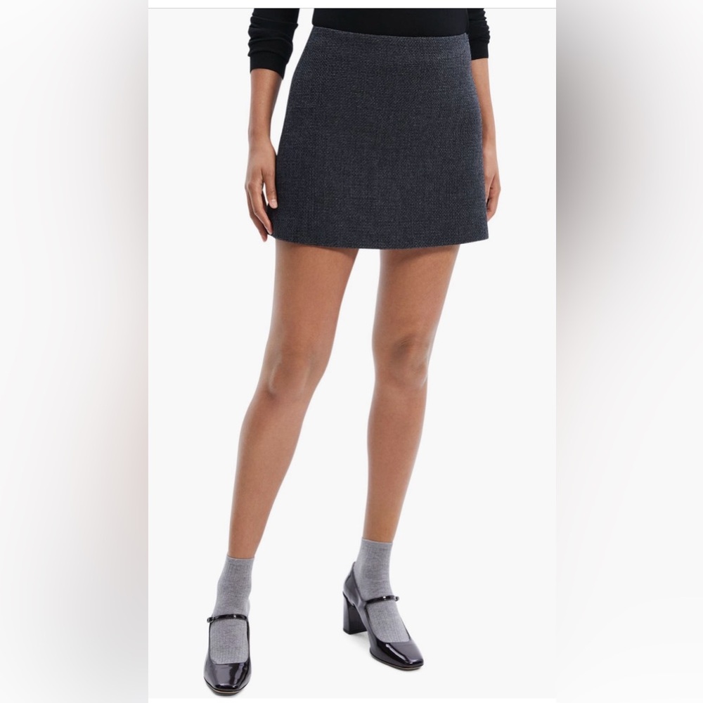 Theory Dark Gray Mini Skirt